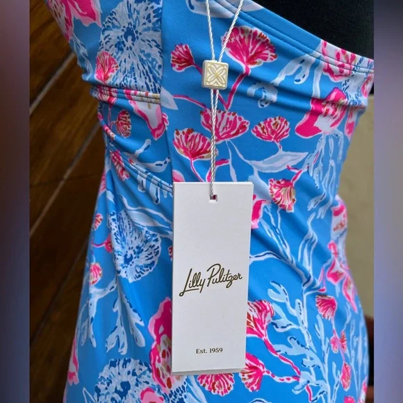 NWT Lilly Pulitzer "Coen Halter Tankini" top - size 6 - Picture 2 of 5